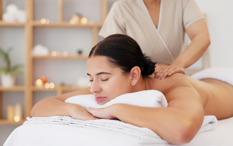 Massage therapy session